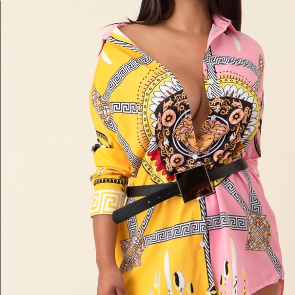 Designer Inspired Oversized Boyfriend Shirt